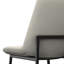 Chaise de salle à manger rembourrée en tissu Savannah avec dossier ergonomique et pieds en métal noir (ensemble de 2)-432323270