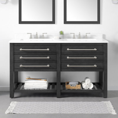 Ensemble de meuble-lavabo double 60 po Wesley