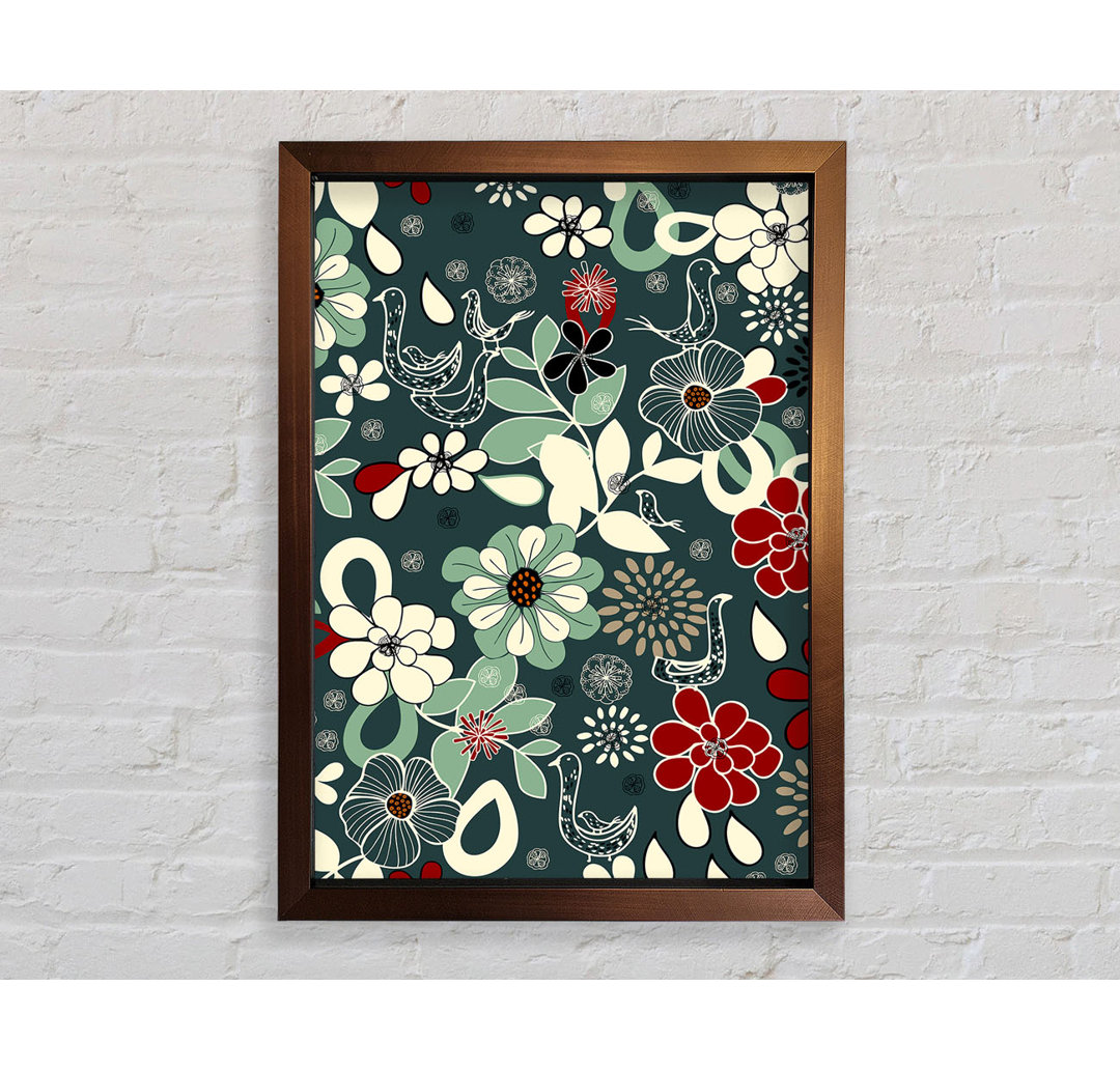 Wandbild Verflochtene Blumen