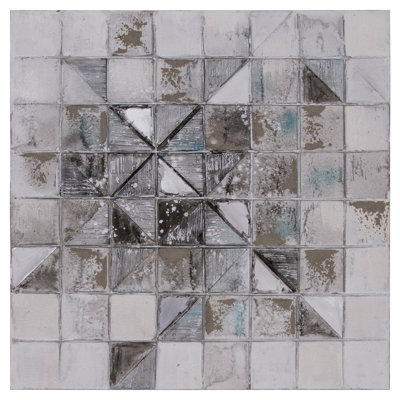 « sky fractal ii », impression sur toile grise