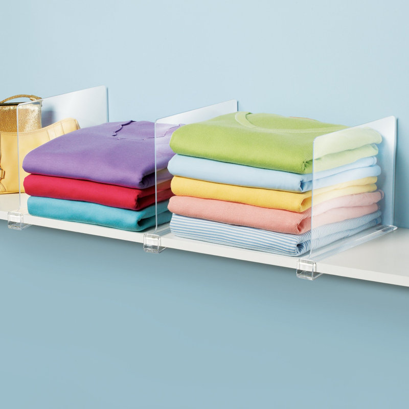 Closet Shelf Dividers with Anti-Slip Felt Pads - Set of 4
