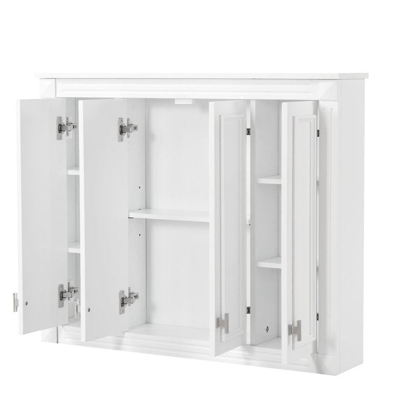 Armoire murale Giannone avec sculpture exquise et 1 tablette réglable
