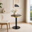 Table bistro ronde de 23,6 pouces avec bordure en acier inoxydable-979570759
