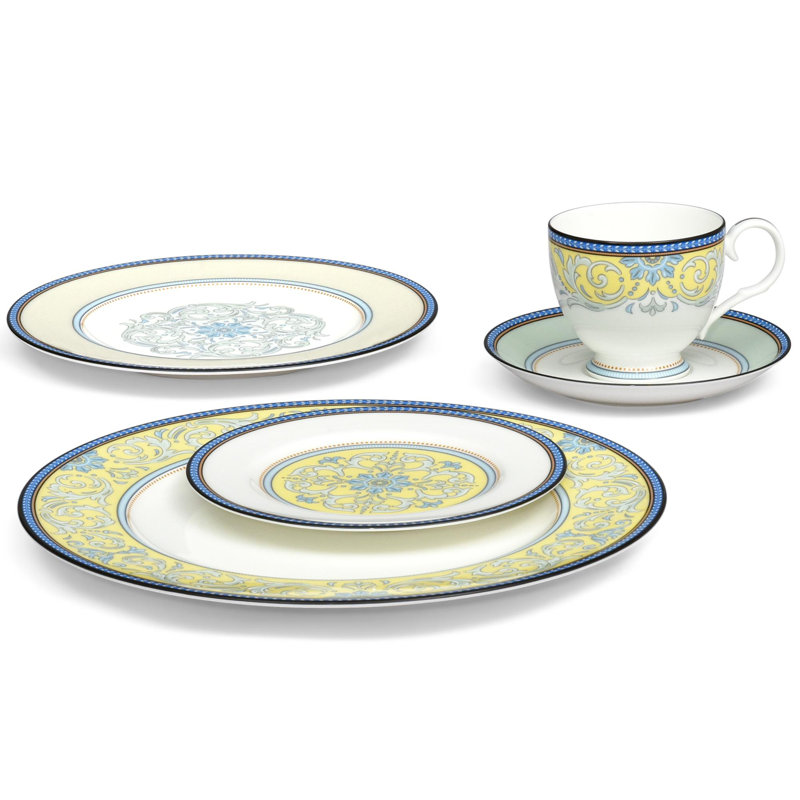 Ensemble de 4 assiettes à pain et à beurre / apéritif 6-1 / 2 "Noritake Menorca Palace