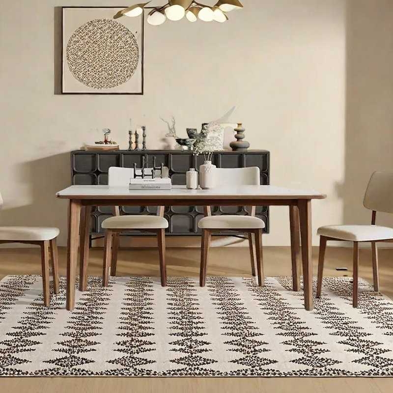 Simple style thick desktop dining table, 29.53"H x 70.87"L x 31.5"W