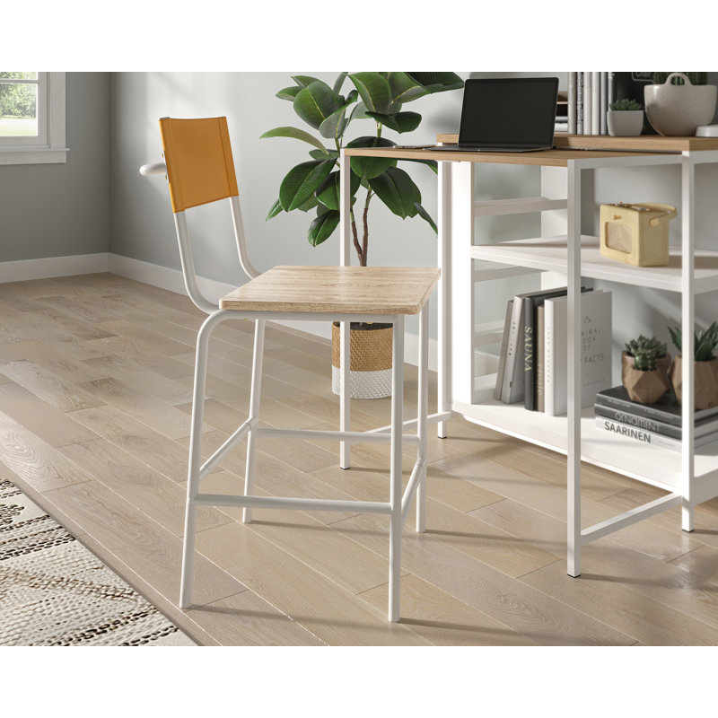 Fauteuil de café Bouevard, Jaune / blanc / brun