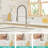 Brushed Nickel Drinking Water Faucet For Kitchen - Purifier With Pull Down Filter Tap In Stylish Kitchens