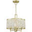 Lustre tambour 4 lumières DEL classique