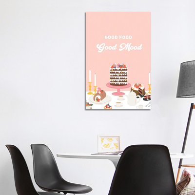 Good Food, Good Mood 1 Piece Wrapped Canvas Wall Art