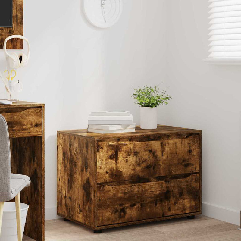 80cm W Chest of Drawers, Smoked Oak