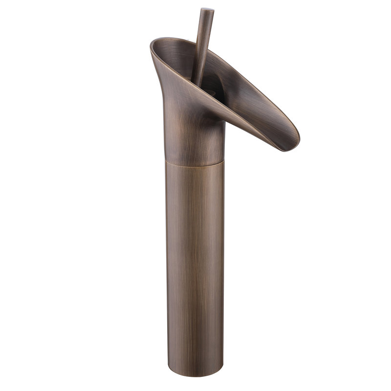 Robinet de lavabo pour salle de bain à poignée simple - monotrou - laiton massif