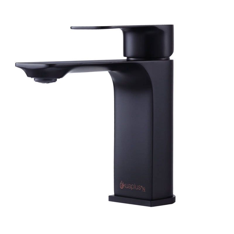 Robinet pour salle de bain à un trou Elena, Noir mat