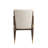 Blondell Modern Glam Iron Upholstered Dining Arm Chair with Toothpick Back Design-837633165