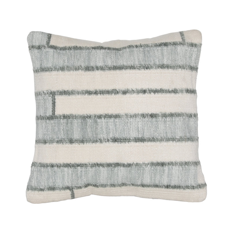 Ashma Handwoven PET Yarn Pillow, Seafoam Green