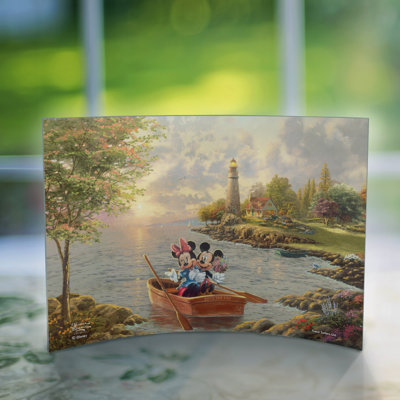 Disney (Mickey And Minnie Lighthouse Cove) Curved Acrylic Print