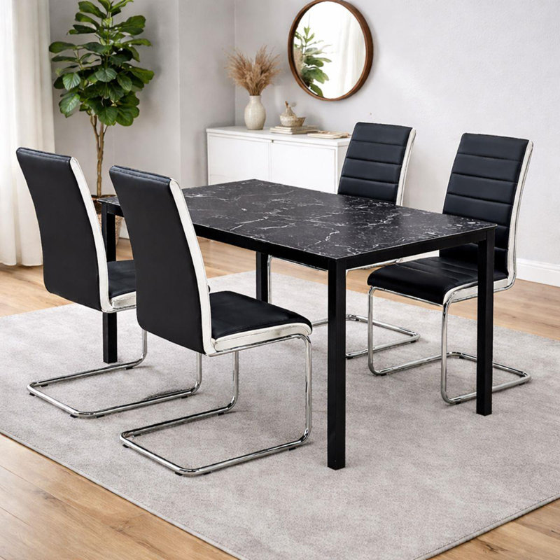 4 - Person Dining Set, 75cm H x 120cm W x 70cm D