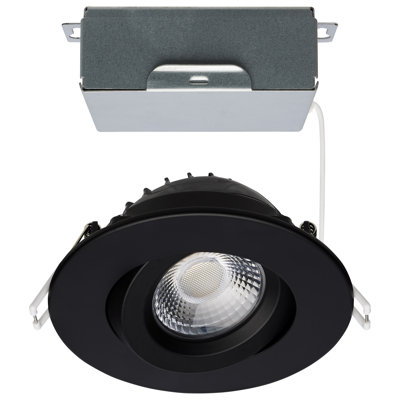 4'' Selectable Color Temperature 12 Watt Dimmable Air-Tight IC Rated LED Canless Recessed Lighting Kit