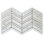 Roma 9" x 16" Marble Herringbone Mosaic Wall & Floor Tile
