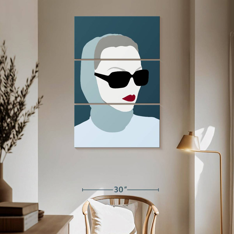Lady In Gray Block Abstract