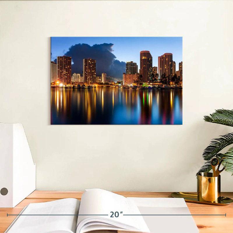 Sireci Honolulu Nightscape, 8" H x 12" W