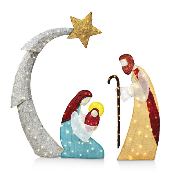 Joiedomi Tinsel Nativity Scene Lighted Display & Reviews 