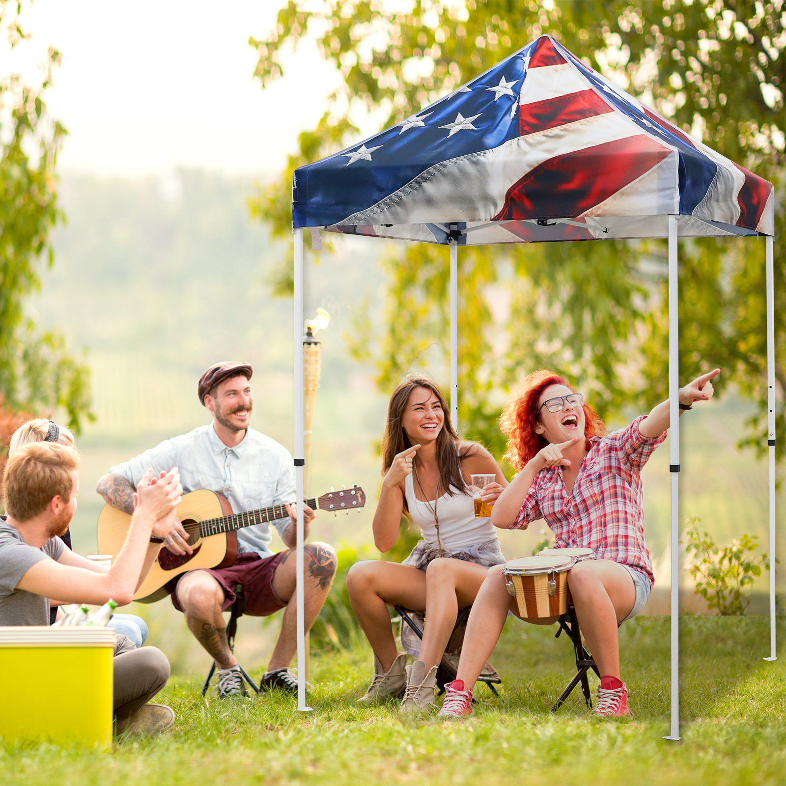 Canopy 5 EAGLE PEAK Pop Up Canopies 5 Ft W X 5 Ft D Metal Portable Canopy ...