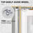 Frosted Glass 5-Lite Sliding Pocket Door White Standard Door with Hardware Kit Set-90706812