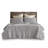 100% Egyptian Cotton Gray Sateen 5-Piece Split King Sheet Set-114642897-114642903