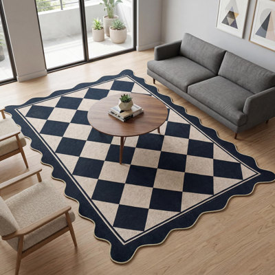 Tapis festonné intérieur / extérieur Scalloped