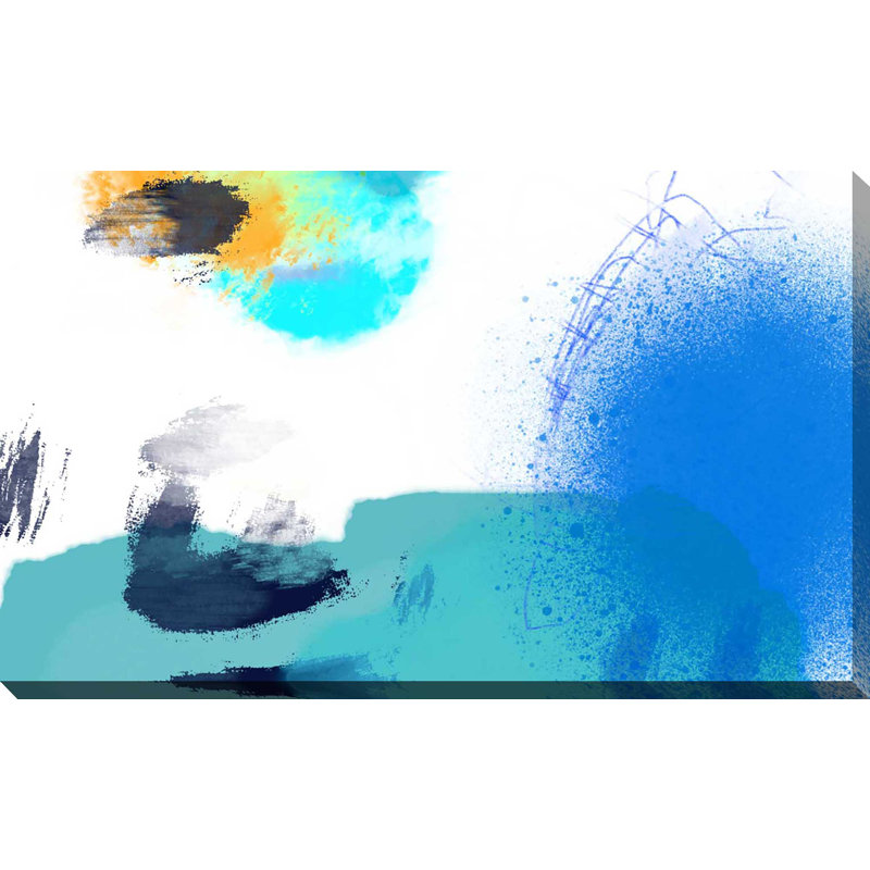 «Dream with Me II» par Ruth Fromstein - peinture sur toile à cadre flottant, H 28 po x l 48 po x P 1,5 po, Toile tendue