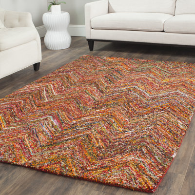 Sonata Chevron Cotton Hand Woven Area Rug