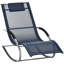 Chaise longue en acier Anyelo, chaise berçante en acier Zero Gravity et chaise berçante inclinable avec coussin amovible-190254224