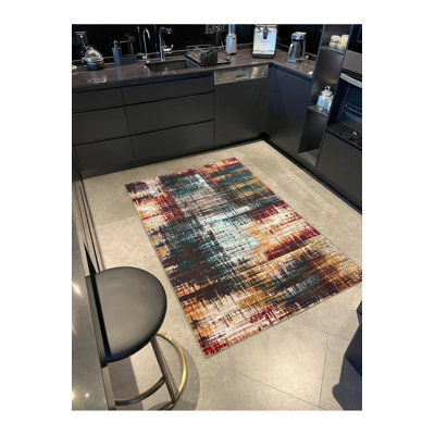 Tapis lavable à motif géométrique Hira