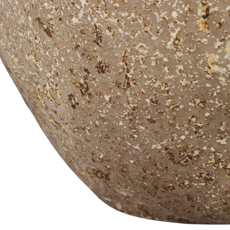 Vase de table rustique en terre cuite texturée avec poignées, idéal pour une entrée ou comme élément décoratif sur une étagère - Grand vase contemporain pour le salon ou la décoration intérieure - 33 cm