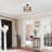 Kinman Glass Semi Flush Mount
