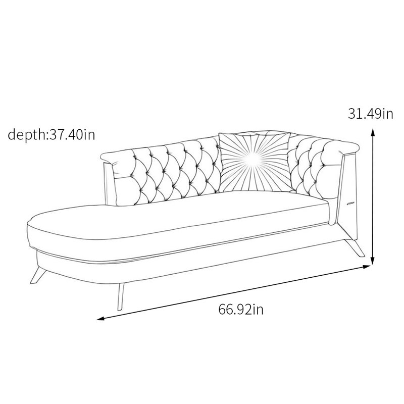Chaise longue en similicuir, Blanc crémeux