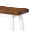 Tabouret vidaXL brun et blanc en bois massif standard durable