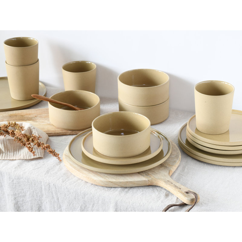Creatable, Future Sand, 16-Piece Dinnerware Set