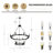 12-Light Oversize 40" 2-tier Wagon Wheel Chandelier