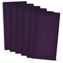 PLOYMONO Purple Heavy Duty Cloth Napkins - 17 x 17 inch Solid Washable Polyester Dinner Napkins - Set of 8 Napkins with Hemmed Edges - Great for