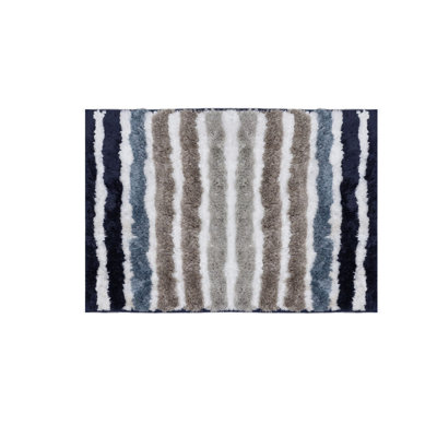 Bathroom Rugs, Extra Soft Absorbent Bath Rugs, Non-Slip, Quick Drying, Machine Washable, Plush Comfort for Bathroom Floor, Tub, Shower and Home Decor Accessories, 17x24, Navy