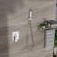 Pomme de douche double - Système de douche carré à fixation au plafond de 10 pouces avec valve brute-118534767