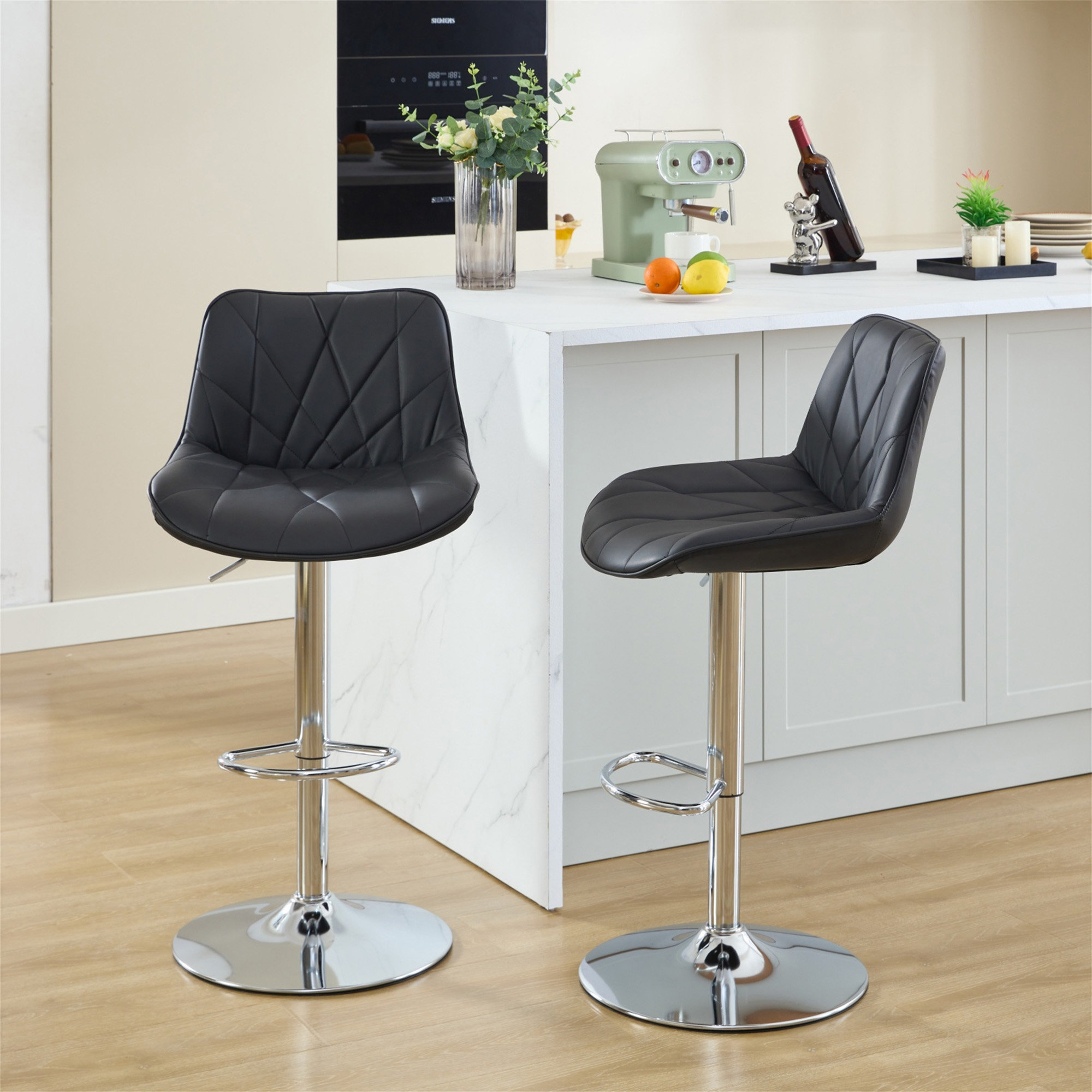 Wrought Studio Counter Height Bar Stools Kitchen Island Barstools Adjustable Swivel Counter ...