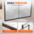 Semi-Frameless Shower Door 57.7-59 X 70 In Tempered Glass 1/4 In Matte Black