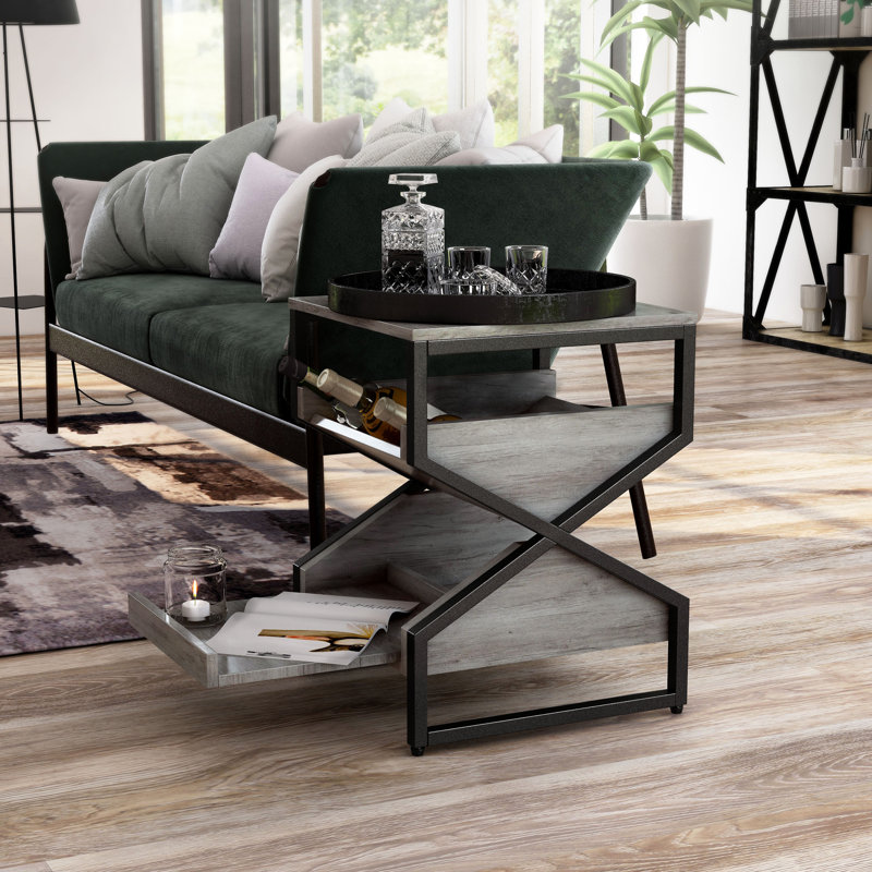 Viv End Table, Gray