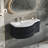 35" Floating Curved Bathroom Vanity Half-Circle Bathroom Cabinet-1114389211-1136519745