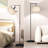 Modern Floor Lamp With 3 Color Temperatures, Adjustable Shade, Brushed Metal Finish, For Living Room, Bedroom, Office, And More-344623197