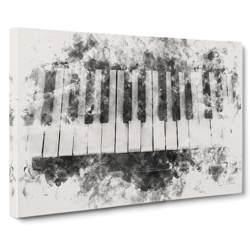 Broken Piano Keys - Wrapped Canvas, 40cm H x 60cm W x 3cm D