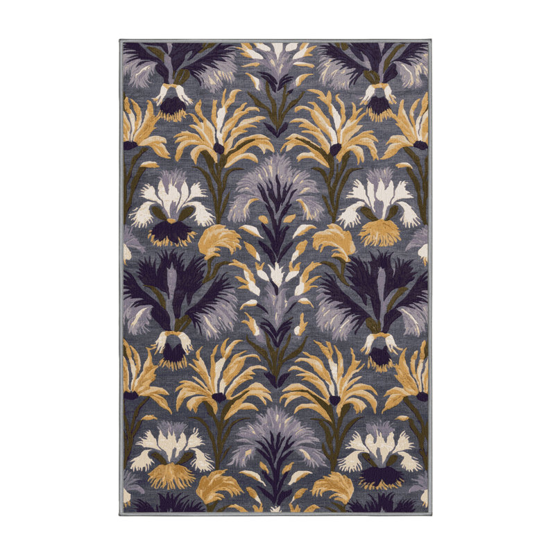 Tapis botanique lavable à la machine