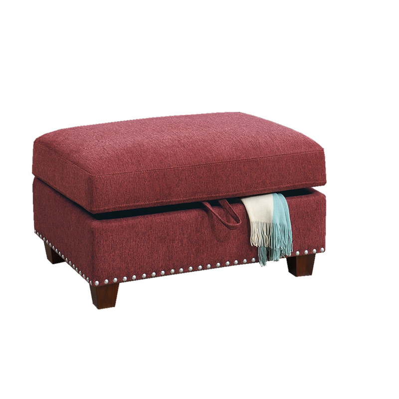 Burkhardt Velvet L-Shaped Sectional Reversible, Paprika Red